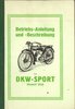 Betriebsanleitung und Beschreibung DKW Sport E 206