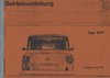 Betriebsanleitung VW Kleinwagen Typ 147