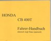 Handbuch Honda CB 400 T