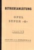Betriebsanleitung Opel Super 6