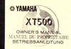 Bedienungsanleitung  Yamaha  XT 500