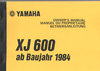 Bedienungsanleitung  Yamaha  YJ 600