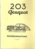 Bedienungsanleitung Peugeot 203