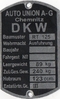 Typenschild DKW RT 125